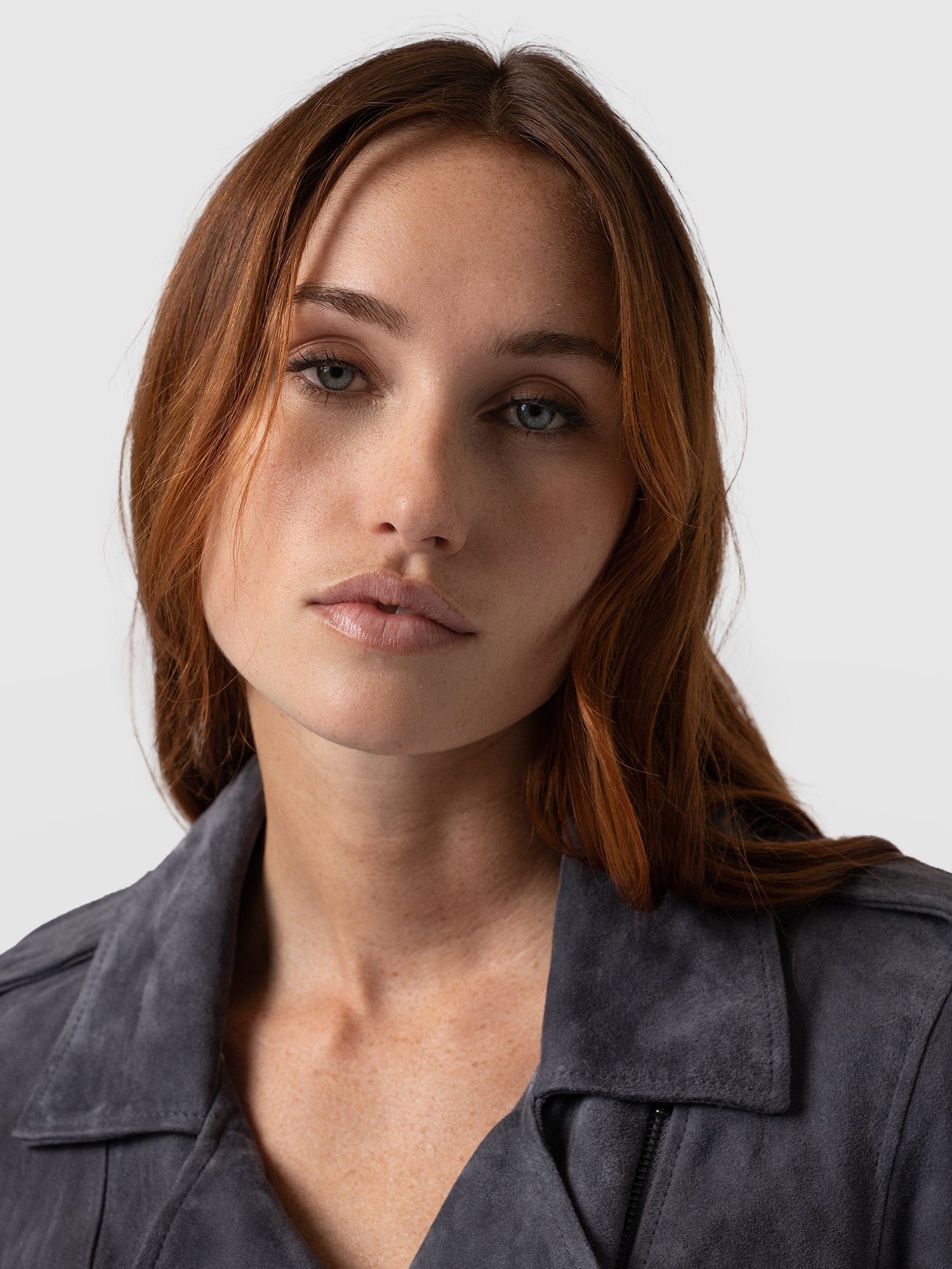 Luther Suede Jacket Charcoal - Women's Leather Jacket | Saint + Sofia® EU